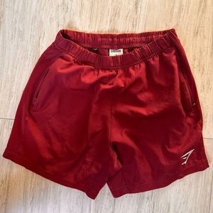 Men’s Dark Red Gymshark Shorts, Size Small